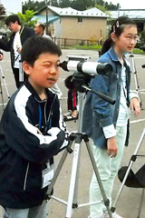 望遠鏡の使い方を学ぶ