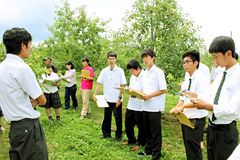 五農生から学ぶ生徒たち
